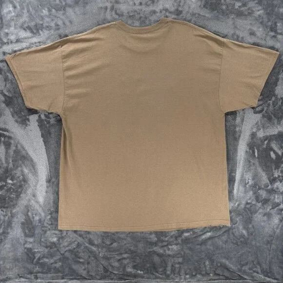 Hooters Daytona Beach T Shirt Men 2XL Tan Biker Graphic Owl Motorcycle USA NWOT - Picture 2 of 6